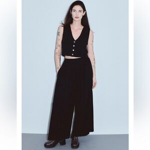 Fashion Brand Company Soft Black Linen Pants